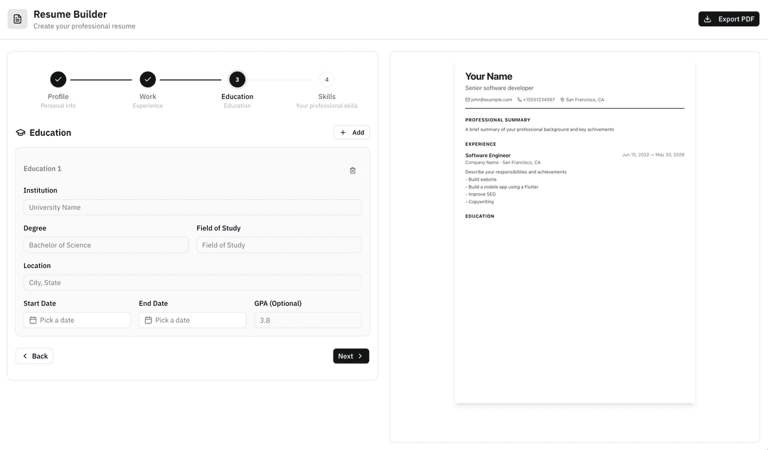 Resume Builder