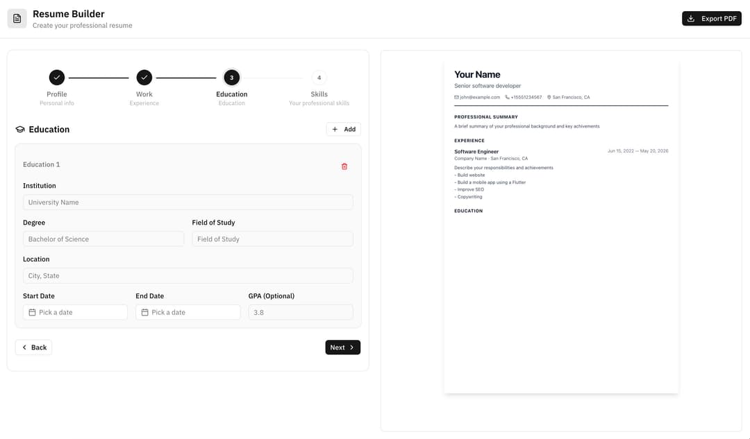 Resume Builder